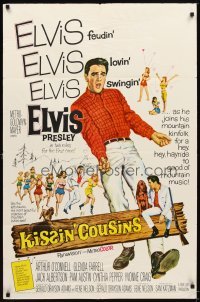 4m450 KISSIN' COUSINS 1sh '64 hillbilly Elvis Presley and his lookalike Army twin!