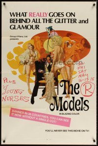 4m505 MODELS 1sh '74 what really goes on, sexy Robert McGinnis artwork!