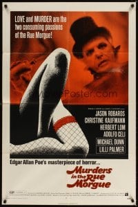 4m580 MURDERS IN THE RUE MORGUE 1sh '71 Edgar Allan Poe, sexy legs in fishnet stockings!