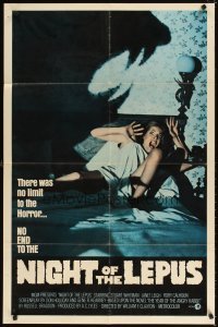 4m605 NIGHT OF THE LEPUS int'l 1sh '72 cool shadowy monster art, there was no limit to the horror!