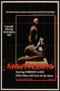 4m607 NIGHTDREAMS video/theatrical 1sh '81 someone is watching super sexy Dorothy LeMay!