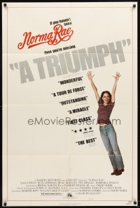 4m616 NORMA RAE style B 1sh '79 Sally Field, story of a woman with the courage to risk everything!