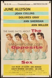 4m645 OPPOSITE SEX 1sh '56 sexy June Allyson, Joan Collins, Dolores Gray, Ann Sheridan, Ann Miller