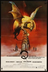 4m712 Q 1sh '82 great Boris Vallejo fantasy artwork of the winged serpent Quetzalcoatl!