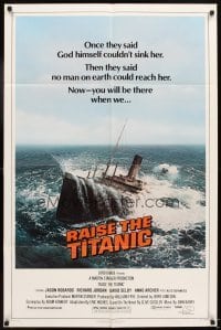 4m725 RAISE THE TITANIC 1sh '80 cool image of ship being pulled from the depths of the ocean!