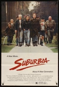 4m865 SUBURBIA 1sh '83 Penelope Spheeris directed, Chris Pedersen, suburban punks!