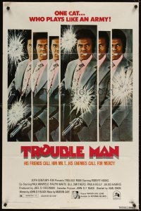 4m928 TROUBLE MAN 1sh '72 Robert Hooks is one black African-American cat who plays like an army!
