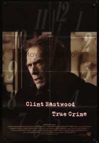 4m929 TRUE CRIME int'l 1sh '99 great close up of director & detective Clint Eastwood!