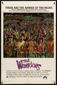 4m949 WARRIORS 1sh '79 Walter Hill, Jarvis artwork of the armies of the night!