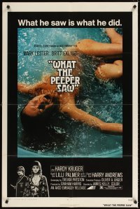 4m957 WHAT THE PEEPER SAW 1sh '72 Mark Lester, sexy Britt Ekland, Hardy Kruger