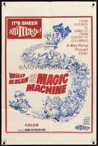 4m969 WILLY McBEAN & HIS MAGIC MACHINE military 1sh '65 cavemen to Camelot, wacky artwork!