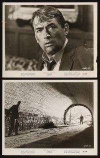 4p953 MIRAGE 2 8x10 stills '65 super close up of Gregory Peck + cool tunnel image!