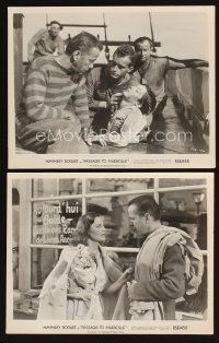 4p959 PASSAGE TO MARSEILLE 2 8x10 stills R56 Humphrey Bogart, Michele Morgan, Michael Curtiz!