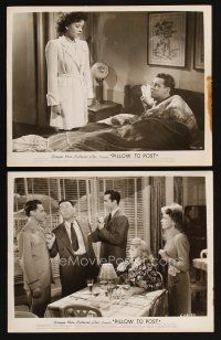 4p961 PILLOW TO POST 2 8x10 stills '45 William Prince, Ida Lupino, World War II comedy!