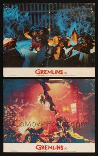 4p227 GREMLINS 2 color English FOH LCs '84 Joe Dante Christmas horror comedy, great monster images!