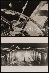 4p823 2001: A SPACE ODYSSEY 3 7.5x9.5 stills '68 Kubrick classic, space wheel art + Cinerama images