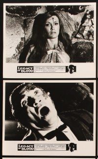 4p520 BLOOD LEGACY 8 8x10 stills '71 John Carradine, great gruesome horror images, Legacy of Blood!