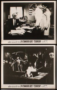 4p666 FEAR CHAMBER 6 Spanish/U.S. 8x10 stills '68 creepy Boris Karloff shown in all scenes!