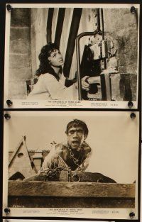 4p544 HUNCHBACK OF NOTRE DAME 8 8x10 stills '57 cool candid images of Anthony Quinn & in makeup!