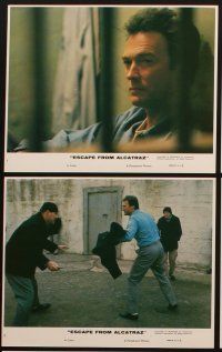 4p172 ESCAPE FROM ALCATRAZ 7 8x10 mini LCs '79 Clint Eastwood in famous prison, Don Siegel