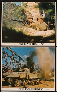 4p181 KELLY'S HEROES 6 8x10 mini LCs '70 Clint Eastwood, Telly Savalas, Don Rickles, Sutherland