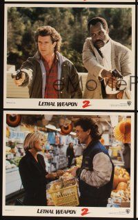 4p088 LETHAL WEAPON 2 8 8x10 mini LCs '89 cop partners Mel Gibson & Danny Glover, Joe Pesci!