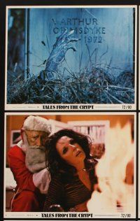 4p158 TALES FROM THE CRYPT 8 8x10 mini LCs '72 sexy Joan Collins,creepy Santa & zombie Peter Cushing