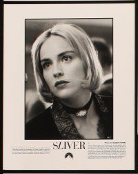 4p332 SLIVER presskit w/ 7 stills '93 William Baldwin, Tom Berenger & sexy Sharon Stone!