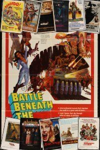 4r011 LOT OF 90 FOLDED ONE-SHEETS '53 - '96 Battle Beneath the Earth, Beyond the Limit & more!