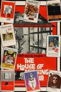 4r023 LOT OF 55 FOLDED ONE-SHEETS '68 - '86 House of Missing Girls, Drowning Pool & much more!