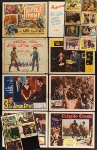 4r091 LOT OF 21 LOBBY CARDS '40s-60s great images from mostly western movies!