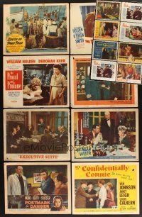 4r094 LOT OF 16 LOBBY CARDS '40s-50s great images from a variety of movies!