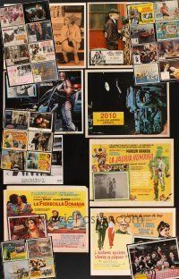 4r099 LOT OF 143 MEXICAN LOBBY CARDS '60 - '93 Clint Eastwood, Jerry Lewis, Steve McQueen & more!