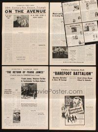 4r117 LOT OF 8 UNCUT RKO R40s PRESSBOOKS R40s Return of Frank James, Cry of the City & more!