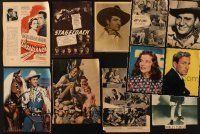 4r124 LOT OF 11 MOVIE-RELATED MAGAZINE PAGES '40s Casablanca, Roy Rogers, Shirley Temple & more!