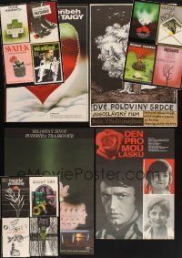 4r238 LOT OF 16 UNFOLDED AND FORMERLY FOLDED CZECH POSTERS WITH IMAGES OF PLANTS AND FLOWERS '80s