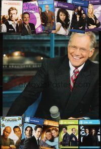 4r251 LOT OF 12 UNFOLDED CBS TV SPECIAL POSTERS '00s David Letterman, CSI, The Mentalist & more!