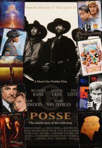 4r283 LOT OF 32 UNFOLDED ONE-SHEETS '90 - '00 Posse, Perfect Murder, Rudy, Point Break & more!