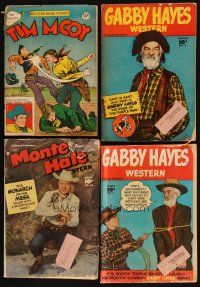 4r127 LOT OF 4 WESTERN COMIC BOOKS '40s cowboys Tim McCoy, Gabby Hayes & Monte Hale!