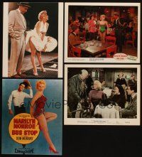 4r349 LOT OF 4 8X10 REPRO MARILYN MONROE POSTCARDS '90s includes classic skirt blowing scene!