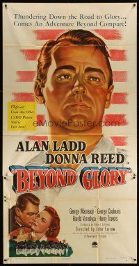 4s568 BEYOND GLORY style A 3sh '48 wonderful c/u art of West Point cadet Alan Ladd & Donna Reed!