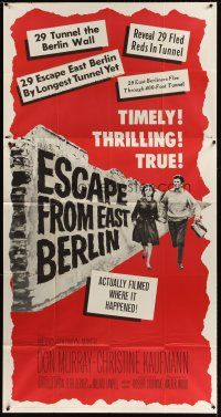4s634 ESCAPE FROM EAST BERLIN 3sh '62 Robert Siodmak, escape from communist East Germany!