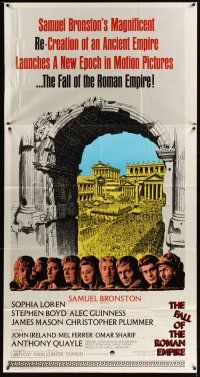 4s635 FALL OF THE ROMAN EMPIRE roadshow 3sh '64 Anthony Mann, Sophia Loren, art of Ancient Rome!