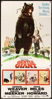 4s652 GENTLE GIANT 3sh '67 Dennis Weaver, great full-length art of boy with big grizzly bear!