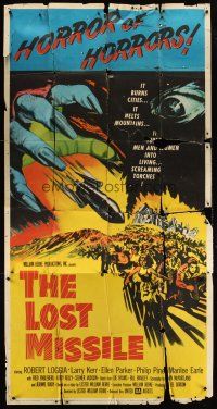 4s703 LOST MISSILE 3sh '58 horror of horrors from outer Hell comes to burn the world alive!