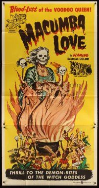 4s706 MACUMBA LOVE 3sh '60 weird, shocking savagery in native jungle, cool art of voodoo queen!