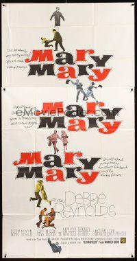 4s715 MARY MARY 3sh '63 Debbie Reynolds, Barry Nelson, Michael Rennie, musical comedy!