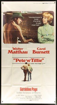 4s758 PETE 'N' TILLIE int'l 3sh '73 naked Walter Matthau plays piano for Carol Burnett, Martin Ritt
