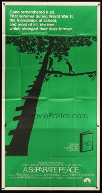 4s791 SEPARATE PEACE int'l 3sh '72 John Knowles classic, cool silhouette image of children in tree!