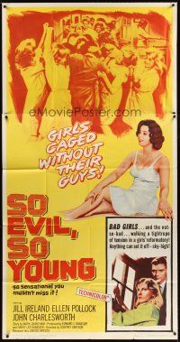 4s804 SO EVIL, SO YOUNG 3sh '61 caged bad girls without their guys alone in a girls' reformatory!